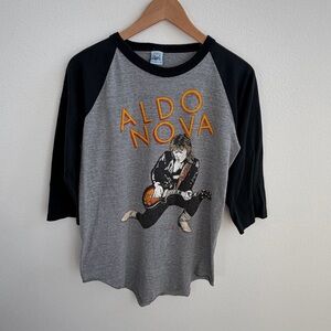 Vintage Aldo Nova black & grey baseball tee